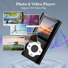 便携式MP3/MP4播放器，支持视频播放、FM收音机、USB连接，兼容MP3格式，带LED显示屏、Micro SD卡槽、200mAh锂聚合物可充电电池 - 多功能数字媒体播放器，包含耳机和数据线（不含存储卡） - 彩色 - 查看 4