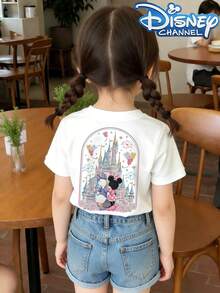 Disney Bow-Castle T-Shirts Featuring Minnie And Daisy-Perfect Summer "Bestie" Outfits Suitable For Both Boys And Girls. Ideal For Holiday Gatherings, Dining Out, Outdoor Activities, And Travel, These Tees Also Make Wonderful Gifts For Children Visiting Disneyland. - 白色 - 查看 3
