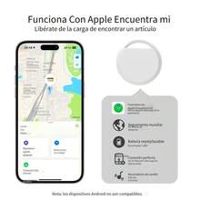 Mini Multiusos iphone Ios Airtag Localizador Rastreador Antipérdida Antirrobo Gps Portátil Bluetooth Global Smart Apple Air Tag Para Niño Mascotas Llave Llavero Auto Moto Estudiante Carros - Blanco - Ver 3