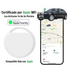 Mini Multiusos iphone Ios Airtag Localizador Rastreador Antipérdida Antirrobo Gps Portátil Bluetooth Global Smart Apple Air Tag Para Niño Mascotas Llave Llavero Auto Moto Estudiante Carros - Blanco - Ver 2