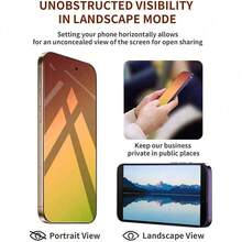 NNBILI 1pc Privacy Screen Protector Tempered Glass For IPhone 17 ProMax, Compatible With IPhone 17/16/15/14/13/12/11 ProMax 16e 17e, Anti-Peeping Gradient Green Tinted Protective Glass Film, Blue Light Protection, Bubble-Free, Scratch-Resistant, Full Coverage - 1 Pieces - View 5