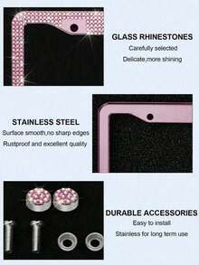 水晶塑料车牌框，闪光车牌框，通用水晶车牌框套，防锈塑料车牌架，汽车配件 - A - 查看 7