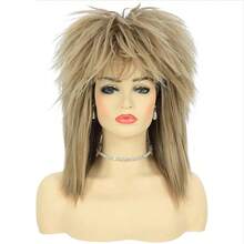 HAIRJOY Synthetic Hair 80s Tina Diva Costume Wig For Women  Blonde Rocker Mullet Wigs Glam Punk Rock Rockstar Cosplay WigY2K Women's Hair Bundle: Wigs, Extensions, Wig Caps & Hair Accessories - A1 - View 10