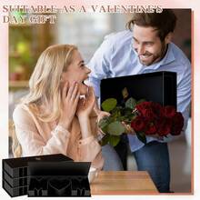 Schwarze MOM Geschenkbox 55,5 x 19 x 6,6 cm, leere Buchstabenförmige Blumenbox für Muttertag, Geburtstag, Jahrestag, Rosen-Arrangements und Blumengeschenke - Übersicht 7