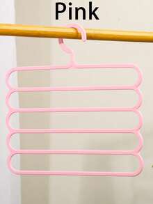1pc Multi-Function Scarf Hanger, 5-Tier Plastic Clothes Pants Hanger Non-Slip Scarf Storage Rack - Multicolor - View 7