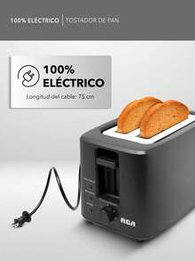 RCA Tostador de Pan con 6 Niveles de Intensidad RC-T2 - Negro - Ver 9