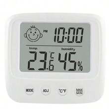 Sensor de temperatura interior digital LCD conveniente, medidor de humedad termómetro higrómetro - Multicolor - Ver 5
