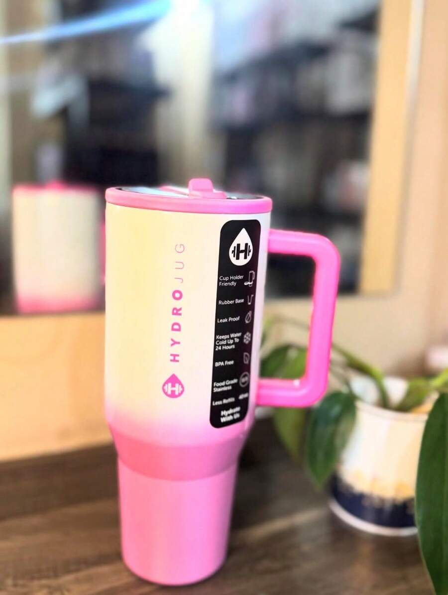 HYDRO,32 OZ, Gradient, Cherry, Highly Exquisite Looking Water Bottle, Stainless Steel Insulated Mug, Portable Water Cup With Straw, Perfect For Use During Exercise. It Can Keep Beverages Cold For Up To 24 Hours And Also Maintain The Temperature Of Hot Water. This Sports Water Bottle Is Designed For People Who Love To Drink Beverages And Is Perfect For Use In Schools, Gyms, Travel, Daily Commuting, Outdoor Picnics, Summer, Autumn, And Winter, Outdoor Activities, Camping, Dormitories, Yoga, Driving, Office Commuting, Teachers, Graduation Gifts, Teacher Gifts, Valentine's Day Gifts, Birthday Gifts, Thanksgiving Gifts, Christmas Gifts, Halloween Gifts, Halloween Decorations, Party Supplies, And Other Occasions. - Độ dốc - Xem 1