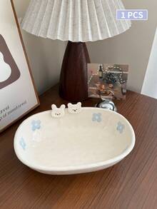 1 pieza Conjunto de vajilla con conejo emocional, que incluye taza, taza con asa, plato, tazón, adecuado para diversas ocasiones, hogar, cocina, comedor, apto para diferentes alimentos, vajilla, vajilla multifuncional, regalo festivo, gran opción de regalo - Multicolor - Ver 11