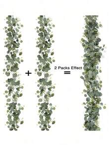 1/2/3/5/6/9 vòng hoa bạch đàn dài 1,8m, dây bạch đàn xanh nhân tạo và vòng hoa lá bạch đàn bạc, thích hợp trang trí nhà cửa, đám cưới, tiệc tùng, trang trí bàn, trang trí lò sưởi. Đồ dùng đám cưới, trang trí Giáng sinh, trang trí Halloween, trang trí tường phòng khách, trang trí mùa thu, cây nhân tạo ngày Valentine. - Nhiều màu - Xem 15