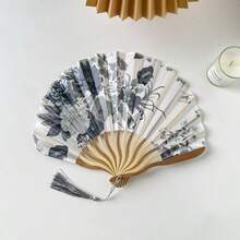 Quạt 1/6 + Vỏ quạt 1/6 kiểu Trung Quốc mới, Quạt dao rồng, Quạt gấp nữ, Quạt gấp nhỏ cầm tay kiểu Nhật cổ, Quạt kiểu Trung Quốc - Nhiều màu - Xem 3