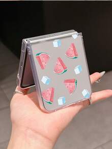 1 chiếc ốp lưng điện thoại gập đơn giản, thời trang, chất liệu PC mờ, họa tiết dưa hấu hình khối băng dễ thương, có thể bảo vệ và chống rơi vỡ. Dành cho các dòng điện thoại: Galaxy Zflip 3/Zflip 4/Zflip 5/Zflip 6/Zflip 7/ Find N3 Flip/ Razr 50 Ultra/ Razr 60 Ultra/ 60/ Lola Razr 50/ MIX Flip/ Galaxy Z Flip 7 FE - Trong sáng - Xem 1