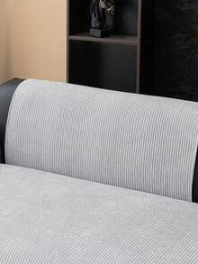 1 pieza Funda de cojín de sofá de chenilla cómoda, protector de asiento de sofá universal para todas las estaciones, almohadilla de sofá minimalista moderna antideslizante, a prueba de polvo y fácil de limpiar, suave y resistente a la decoloración, apta para mascotas, adecuada para dormitorio, oficina, sala de estar, sofá en forma de L y sofá de 1/2/3/4 plazas - Gris Claro - Ver 8