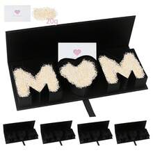 Schwarze MOM Geschenkbox 55,5 x 19 x 6,6 cm, leere Buchstabenförmige Blumenbox für Muttertag, Geburtstag, Jahrestag, Rosen-Arrangements und Blumengeschenke - Übersicht 15