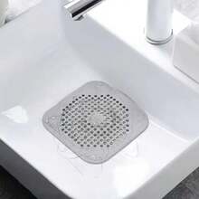 1/2/4pcs Sink Drain Filter, Silicone Clogging Stopper For Bathtub Shower Floor Drain, Kitchen Odor Removal Bathroom Accessories - Grey - View 4