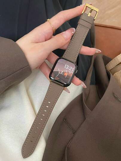 1pc Stylsih Elegant Faux Leather Loop Strap Compatible With Apple Watch Band 46mm 38mm 40mm 41mm 42mm 44mm 45mm 49mm Women Sport Soft Bracelet Compatible With Apple Watch Series 11 10 9 8 7 6 5 4 3 2 1 SE Ultra 2 Smartwatch Accessories