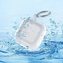 Estuche transparente de clip redondo para auriculares, compatible con Apple 1/2/3/4/Pro/Pro2/Pro3 Estuche protector de auriculares - transparente - Ver 3