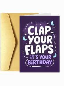 1pc Birthday Card, "Flap Your Wings" Humorous Birthday Card, Suitable For Birthday Celebration Party Gift, Thickened And Enlarged Envelope And Card - Multicolor - View 11