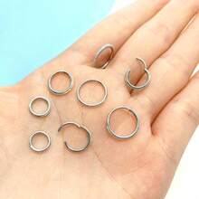 1 pezzo Anello a cerchio cerniera in acciaio inossidabile, ipoallergenico, 16G/18G/20G, per setto nasale, labbro, cartilagine, trago, elice, daith, rook, ecc., blu/rosa, 6mm/8mm/10mm, per lobo, ombelico, capezzolo, ecc., gioielli per piercing unisex - N016 - Visualizzare 6