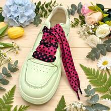 1 pereche șireturi rotunde late cu buline, 100 cm, la modă, potrivite pentru adidași/pantofi de skate/pantofi casual, doar șireturile, pantofii nu sunt incluși - Roz fierbinte - Vizualizare 3