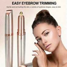 1支装可充电电动眉毛修剪器，女士眉毛修剪器，鼻毛修剪器，脱毛器，多功能体毛修剪器，脱毛笔，唇形修饰器，适用于眉毛和面部毛发修剪 - 彩色 - 查看 13