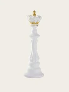 1件独特的国际象棋国王雕塑摆件 - 现代皇冠造型，适用于客厅、卧室、办公桌、书架展示，北欧极简主义风格桌面装饰，奢华家居装饰雕塑，波西米亚现代室内艺术，置物架装饰，优雅皇家主题房间点缀 - 多色 - 查看 13