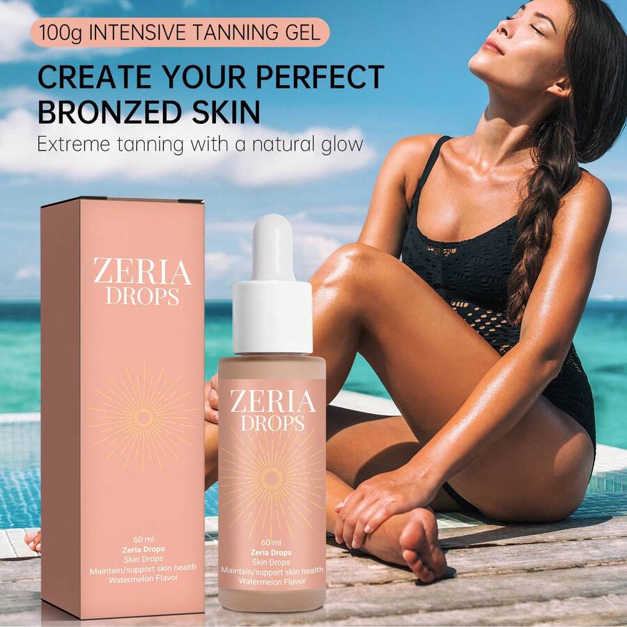 UV-Free Self Tanning Drops Natural Melanin Enhancer Hydrating Formula Long-Lasting Natural Glow For Face & Body Daily Use - 60ml - 查看 1