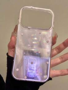 Funda de teléfono simple con lunares rosas y efecto de ondas de agua, compatible con iPhone 17 Pro Max, 17 Pro, 17, 17 Air, 16 Pro Max, 16Pro, 16, 16 Plus, 15 Pro Max, 15 Pro, 15 Pro Max, 15, 14, 13, 12, 11, a prueba de golpes para hombres y mujeres - Punto de ola grande - Ver 4