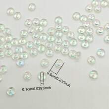 60 hạt/10g hạt cườm thủy tinh trong suốt, thích hợp để tự làm đồ trang sức, vòng tay và mặt dây chuyền. - Bàn tính 23 màu với sơn dầu và màu vẽ - Xem 9