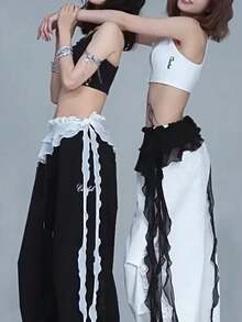 1pc New Fringe Waist Wrap Skirt, Street Dance Layered Tassel Waistband, Belly Dance Accessory, American Style Mini Skirt For Stage Performance, Suitable For Nightclub, Disco, Party, Evening Dress Accessory, Versatile Flowing Hem Belts For Women Western Studded Belt Accessories Cinturones De Mujer Western Country Rodeo Brown Belt - 彩色 - 查看 5