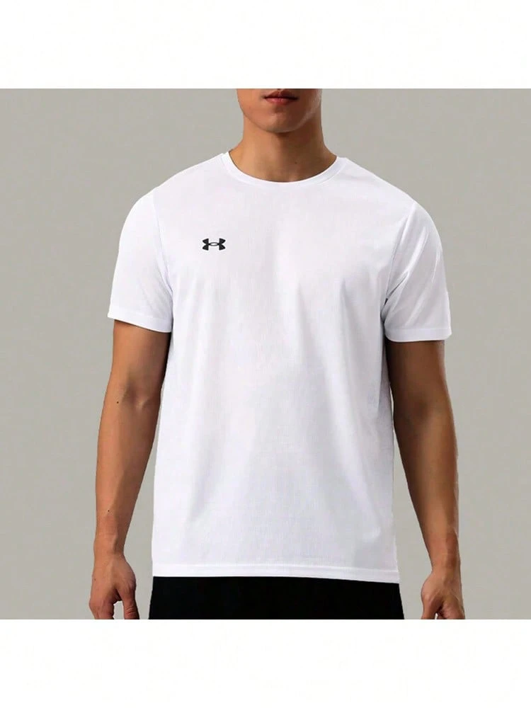 Under Armour 男女通用T恤,2026夏季新款足球运动T恤,训练跑步健身透气圆领短袖T恤 25500512-100 - 白色 - 查看 1