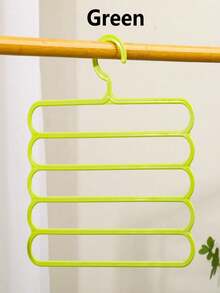1pc Multi-Function Scarf Hanger, 5-Tier Plastic Clothes Pants Hanger Non-Slip Scarf Storage Rack - Multicolor - View 9