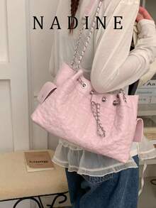 Women's New Fashion Spring And Summer Houndstooth Chain Bag, Large Capacity Tote Bucket Bag, Versatile Crossbody Shoulder Bag - Rectangle - View 9