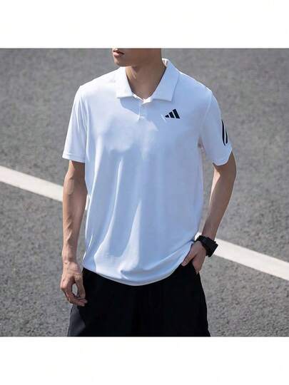 Adidas男裝上衣2026新款網球運動休閒透氣短袖POLO衫翻領T卹IS2295