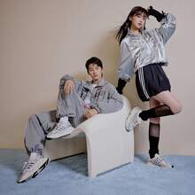 Adidas OZMILLEN W 经典轻便多功能厚底运动鞋 - 藍白色 - 查看 5