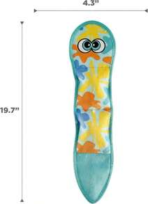 Outward Hound Tough Skinz Durable Squeaky Dog Toy With Two Tough Layers, Snake, Blue, Large - ColorE - 查看 6