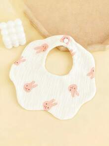 6-Layer Muslin Flower Bib, Baby Burp Cloth, Newborn Drool Bib, Anti-Spit Up Bib - Multicolor - View 6