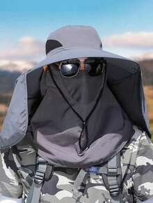 1. Mũ chống nắng mùa hè cho nam, mũ che nắng ngoài trời khi câu cá, mũ bảo vệ mặt khỏi tia UV, 5 cách đội. - mũ xô - Xem 9