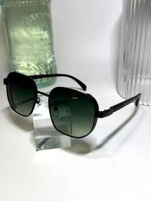 1 件双桥飞行员金属框架 #90 年代复古金属小框架厚重时尚眼镜男士，厚几何六边形框架时尚眼镜，适合度假，户外适合四季，文艺风格适合夏季海滩度假、户外、旅行 - 彩色 - 查看 31