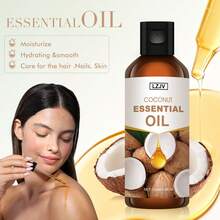 LZJV 100ml/3.4 Fl Oz, 30ml/1.0 Fl Oz Coconut Fragrance Essential Oil, Long-Lasting Aroma, Suitable For Body Care, Nourishing And Smoothing Skin. Applicable For Face, Hair, Skin And Body. Can Be Used With Aroma Diffuser/Aroma Stone For Home, Car And Outdoor Travel. - Coconut Essential Oil - View 3