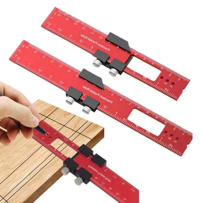 Thước bỏ túi chính xác dùng trong chế biến gỗ, thước định vị đánh dấu trong chế biến gỗ, thước chữ T bằng hợp kim nhôm có chốt trượt, thước kiến trúc, thước chữ T hệ inch và hệ mét, dụng cụ đo lường đa chức năng, dụng cụ bố trí hình vuông, thích hợp cho các dự án DIY.