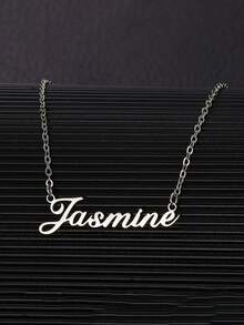 1pc Personalized Simple DIY Name Necklace Stainless Steel Neck Accessories Accessories (Custom Only In English) Stylish, Fall Fashion, Vintage, Contracted, Simple, Soccer Mom, Casual, Old Money Custom, Personalized, For Weddings Valentines, School Supplies, For Teenagers, Junior High School Students, Middle School Students, High School Senior High School Students, College Students, University Students, Freshman, Sophomore, Underclassmen,Chic Autumn - Nhiều màu - Xem 13