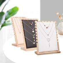 1 chiếc giá đỡ trưng bày dây chuyền bằng tre và gỗ có thể tháo rời, giá treo trang sức dây chuyền quai xanh, phụ kiện chụp ảnh trưng bày dây chuyền. - Nhiều màu - Xem 6