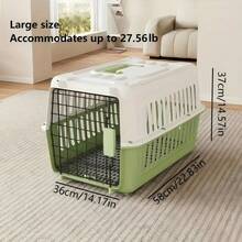 Airline- Portable Pet Carrier For Cats & Small Dogs - Airplane Cabin Crate With Dividers, Sturdy Breathable Travel Carrier, Available In Various Sizes (Car & Air Transport) - For Cats And Small Pets - 紫色 - 查看 11