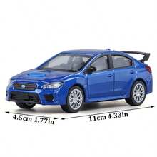 سيارة سوبارو WRX STI مقياس 1:43 معدنية نموذج سيارة سباق معدنية، سيارة ألعاب صغيرة معدنية، مناسبة لهواة السيارات، ديكور المنزل/المكتب، هدية عيد ميلاد مثالية - متعدد الألوان - مشاهدة 2