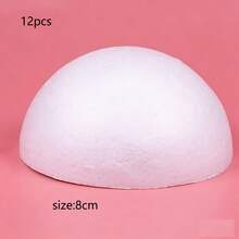 1/3/12pcs White Solid Foam Half Spheres, Handmade DIY Floral Art, Wedding Decoration, Mall Decoration, Wedding Scene Ball, Painting DIY Early Education Solar System Making Half Round Foam Ball, Floral Foam Ball, Half Round Wedding Road Floral Art, Floral Ball, Wedding Props, Used For Art And Crafts, Sculpture, Flower Arrangement, Styling, Valentine's Day Projects, Sculpture Modeling, Summer, Holiday - Multicolor - View 22