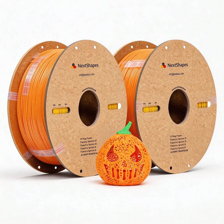 Filamenti per Stampa 3D da 1kg – PETG HF Filament Refill 1.75 mm, High Strength, Low Threading, Dimensional Accuracy of the 3D Printer Filament +/- 0.02 mm, Nextshapes, Suitable for Most FDM 3D Printers – Spedizione dall'Italia - Ricarica (1 kg) - Arancia*2 - Visualizzare 1