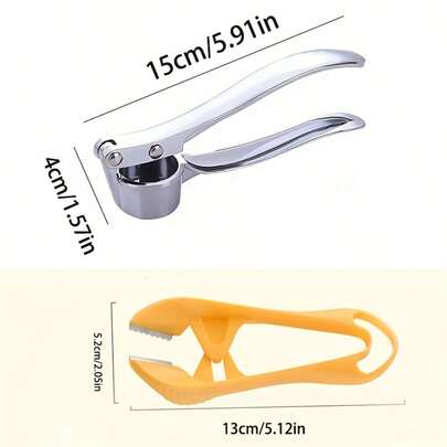 2 dụng cụ bóc vỏ tỏi - Dụng cụ bóc vỏ tỏi. Dụng cụ bóc vỏ tỏi thủ công dùng trong gia đình và thương mại. Dụng cụ cắt đầu tỏi để loại bỏ lớp vỏ ngoài. Dụng cụ bóc vỏ tỏi để loại bỏ cuống. Dụng cụ ép tỏi. Ép tỏi để làm tỏi xay nhuyễn cho món salad.