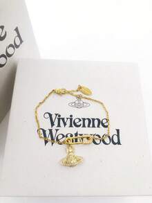 Vivienne Westwood Lucrece Orb Collection Pin Saturn Bracelet Gold Tone, Brass - 金色 - 查看 11