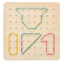 Montessori Creative Graphic Rubber Lacing Wooden Toy Educational Preschool Material, Ages 5-7 - Multicolor - View 9